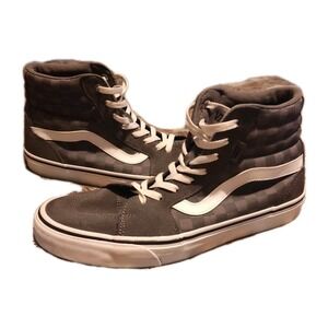 VANS Filmore Hi Men's Gray Checkerboard Suede Lace Up High Top Sneakers Size-10